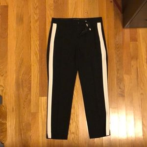 BR Black dress pant with white stripe